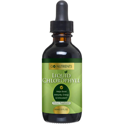 Bottle of Go Nutrients liquid chlorophyll