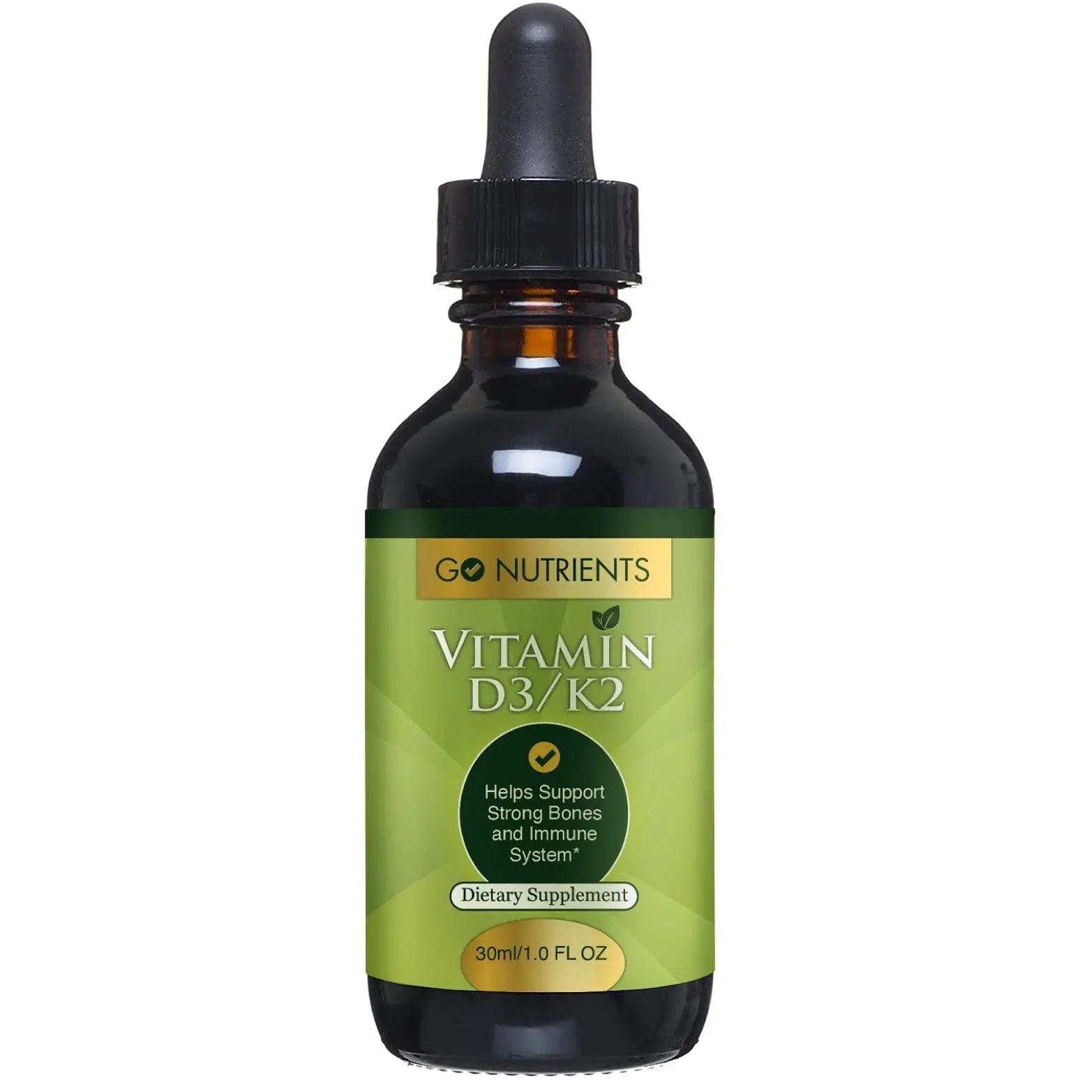 Vitamin D3 with K2 Liquid Drops | All Natural Immune Support | Go